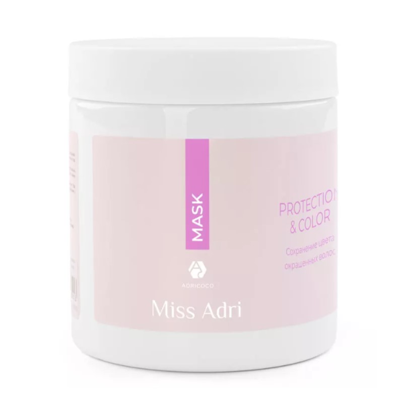 Маска для окрашенных волос adricoco miss adri protection & color 500 мл Маска для окрашенных волос ADRICOCO Miss Adri Protection & color 500 мл — изображение 1