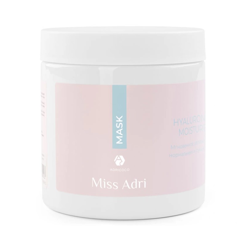 Увлажняющая маска для волос с гиалуроновой кислотой adricoco miss adri hyaluronic moisture 500 мл Увлажняющая маска для волос с гиалуроновой кислотой ADRICOCO Miss Adri Hyaluronic moisture 500 мл — изображение 1
