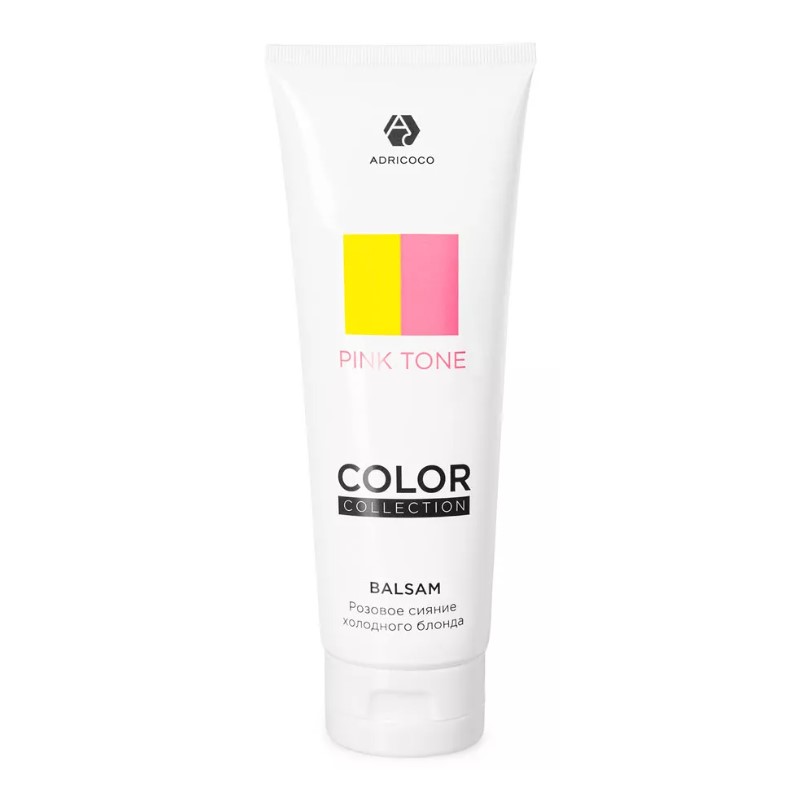 Оттеночный бальзам adricoco color collection pink tone с керат. и маслом камелии 250 мл Оттеночный бальзам ADRICOCO COLOR COLLECTION PINK TONE с керат. и маслом камелии 250 мл — изображение 1