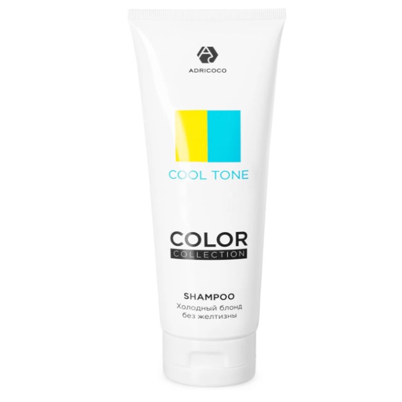 Оттеночный шампунь adricoco color collection cool tone с кератином и маслом льна 250 мл Оттеночный шампунь ADRICOCO COLOR COLLECTION COOL TONE с кератином и маслом льна 250 мл — изображение 1