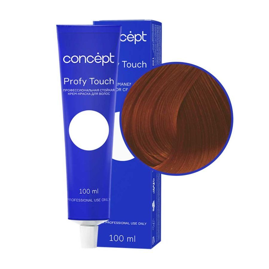 profy touch Стойкая крем краска для волос 8.44 Интенсивный светло медный 100 мл concept Profy Touch Стойкая крем-краска для волос 8.44 Интенсивный светло-медный 100 мл CONCEPT — изображение 1