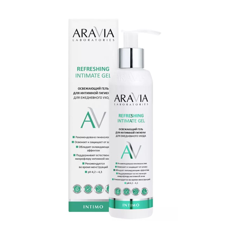 arav116, laboratories Освежающий гель для интимной гигиены для ежедневного ухода refreshing intimate gel, 200 мл, aravia arav116, Laboratories Освежающий гель для интимной гигиены для ежедневного ухода Refreshing Intimate Gel, 200 мл, Aravia — изображение 1