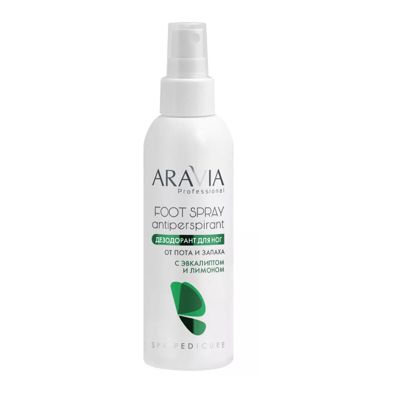 arav4077, aravia Дезодорант для ног с эвкалиптом и лимоном foot spray antiperspirant, 150 мл, aravia arav4077, ARAVIA Дезодорант для ног с эвкалиптом и лимоном FOOT SPRAY Antiperspirant, 150 мл, Aravia — изображение 1