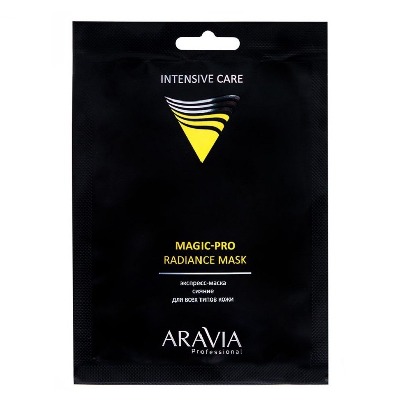 Тканевая экспресс маска "сияние" для всех типов кожи magic – pro radiance mask, 1 шт aravia Тканевая экспресс-маска "сияние" для всех типов кожи Magic – Pro Radiance Mask, 1 шт ARAVIA — изображение 1