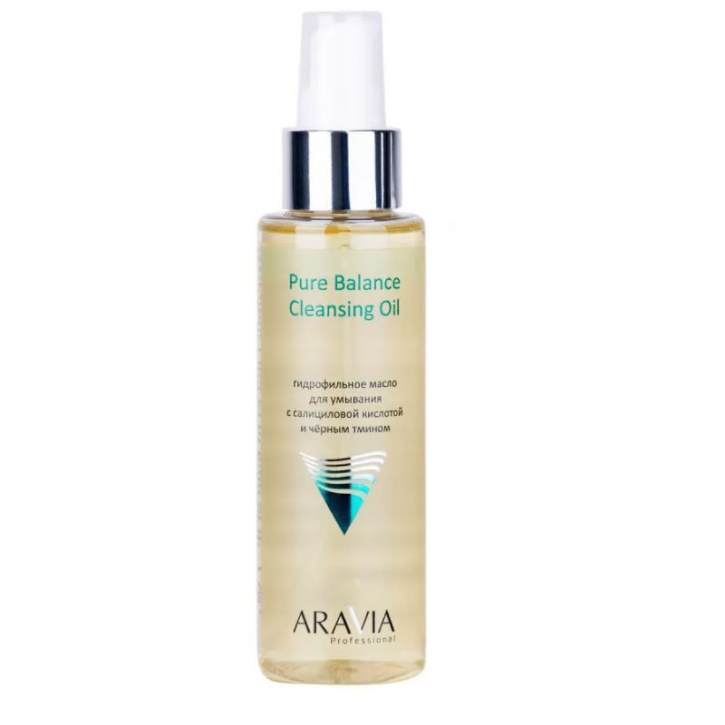 Гидрофильное масло для умывания с салициловой кислотой и чёрным тмином pure balance cleansing oil, 110 мл aravia Гидрофильное масло для умывания с салициловой кислотой и чёрным тмином Pure Balance Cleansing Oil, 110 мл ARAVIA — изображение 1