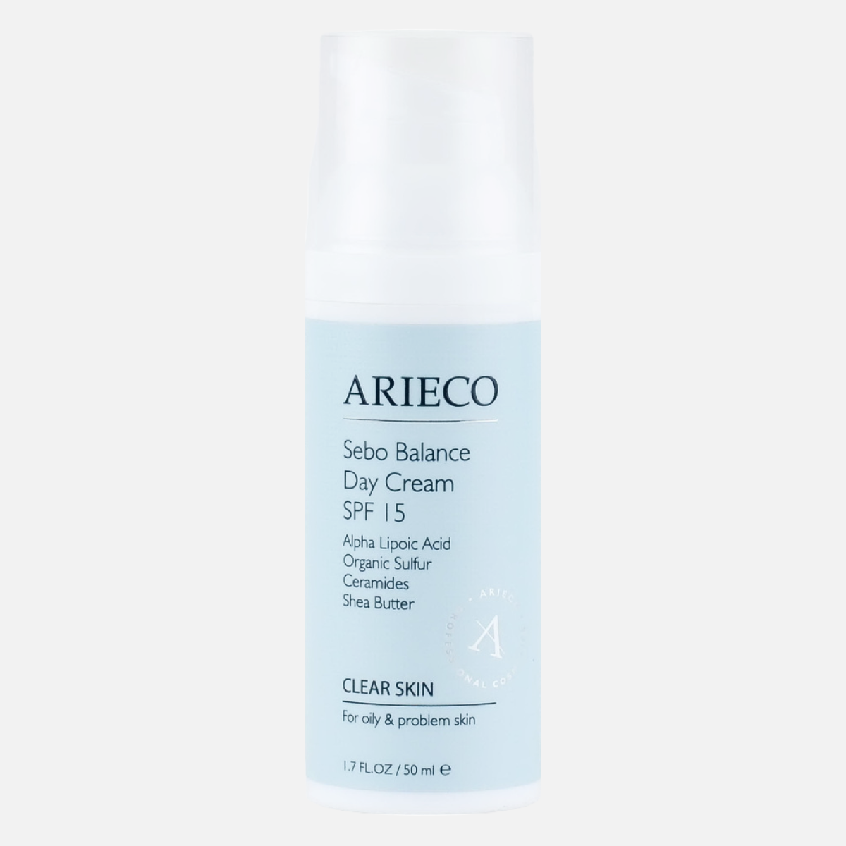 arieco sebo balance day cream spf15 cебобалансирующий дневной крем 50 мл ARIECO Sebo Balance Day Cream SPF15 Cебобалансирующий дневной крем 50 мл — изображение 1