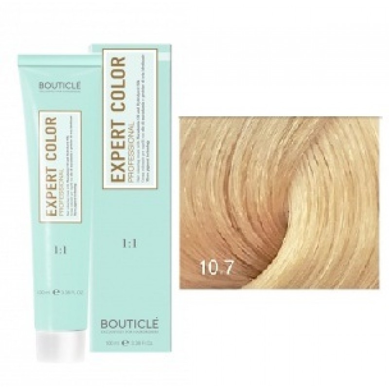 bouticle expert color 10.7 Перманентная крем краска для волос Ваниль 100 мл BOUTICLE Expert Color 10.7 Перманентная крем-краска для волос Ваниль 100 мл — изображение 1