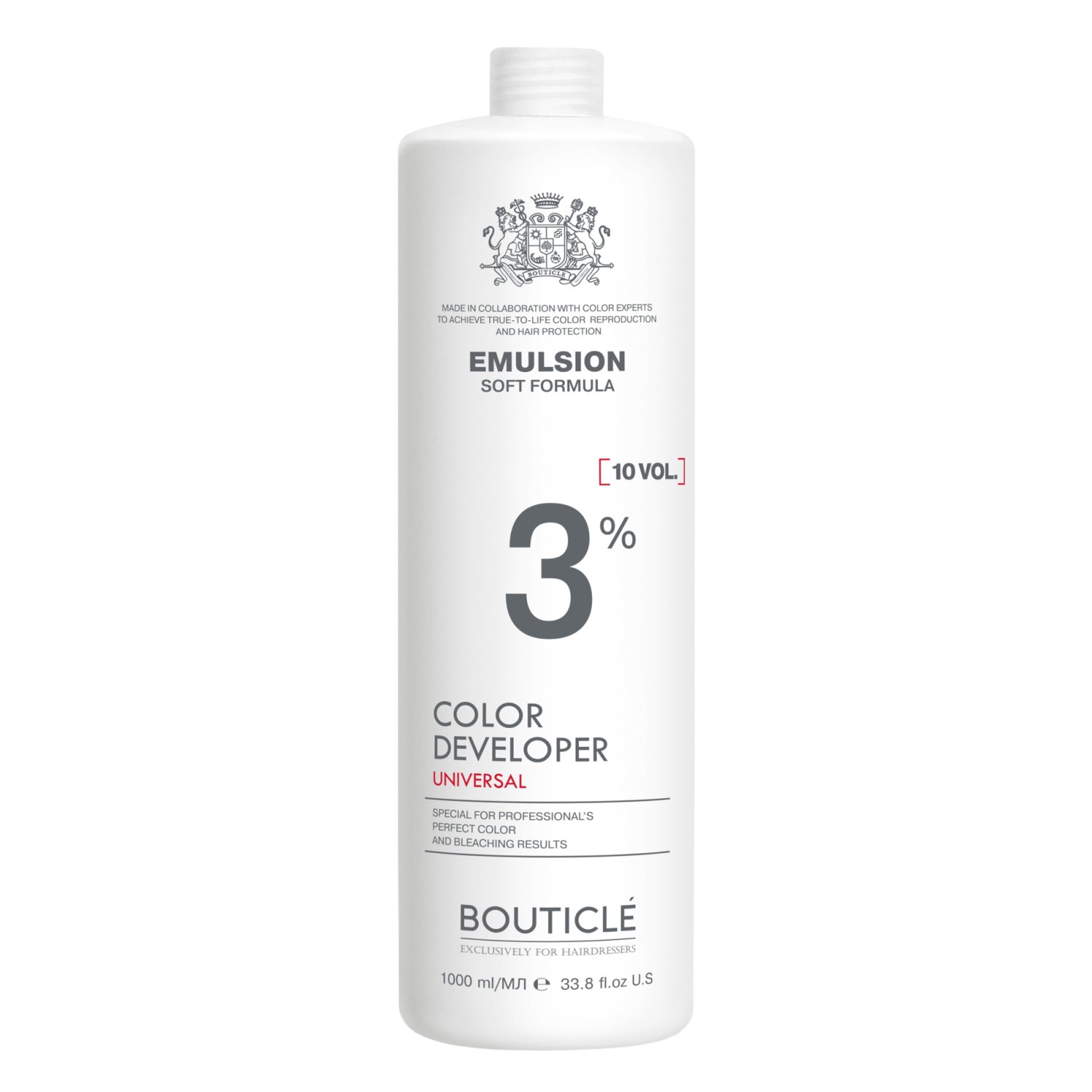 bouticle color developer emulsion 3% 10 vol Окисляющая эмульсия 1000 мл BOUTICLE Color Developer Emulsion 3% 10 vol Окисляющая эмульсия 1000 мл — изображение 1