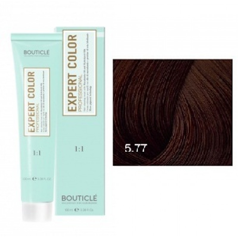 bouticle expert color 5.77 Перманентная крем краска для волос Светлый шатен интенсивный шоколадный 100 мл BOUTICLE Expert Color 5.77 Перманентная крем-краска для волос Светлый шатен интенсивный шоколадный 100 мл — изображение 1