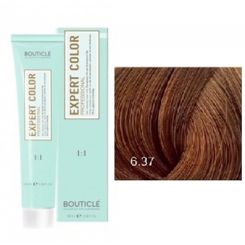 bouticle expert color 6.37 Перманентная крем краска для волос Темно русый золотисто коричневый 100 мл BOUTICLE Expert Color 6.37 Перманентная крем-краска для волос Темно-русый золотисто коричневый 100 мл — изображение 1