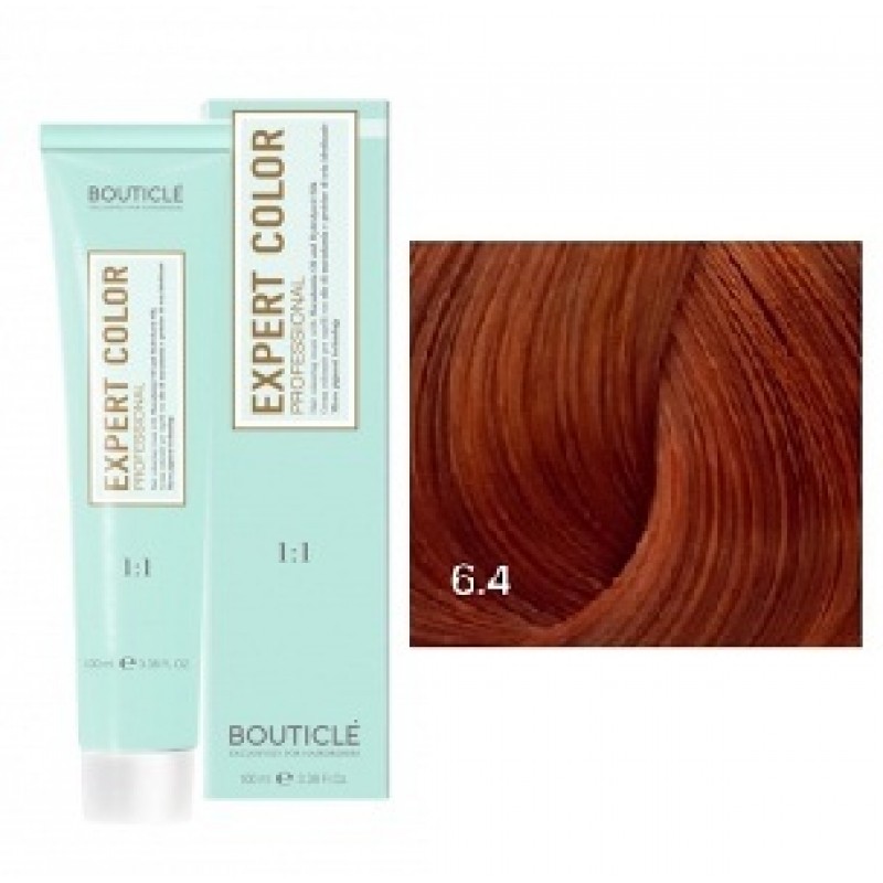 bouticle expert color 6.4 Перманентная крем краска для волос Темно русый медный 100 мл BOUTICLE Expert Color 6.4 Перманентная крем-краска для волос Темно-русый медный 100 мл — изображение 1