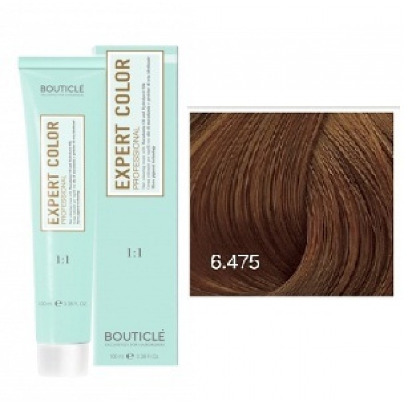 bouticle expert color 6.475 Перманентная крем краска для волос Темно русый медно махагоновый 100 мл BOUTICLE Expert Color 6.475 Перманентная крем-краска для волос Темно-русый медно махагоновый 100 мл — изображение 1