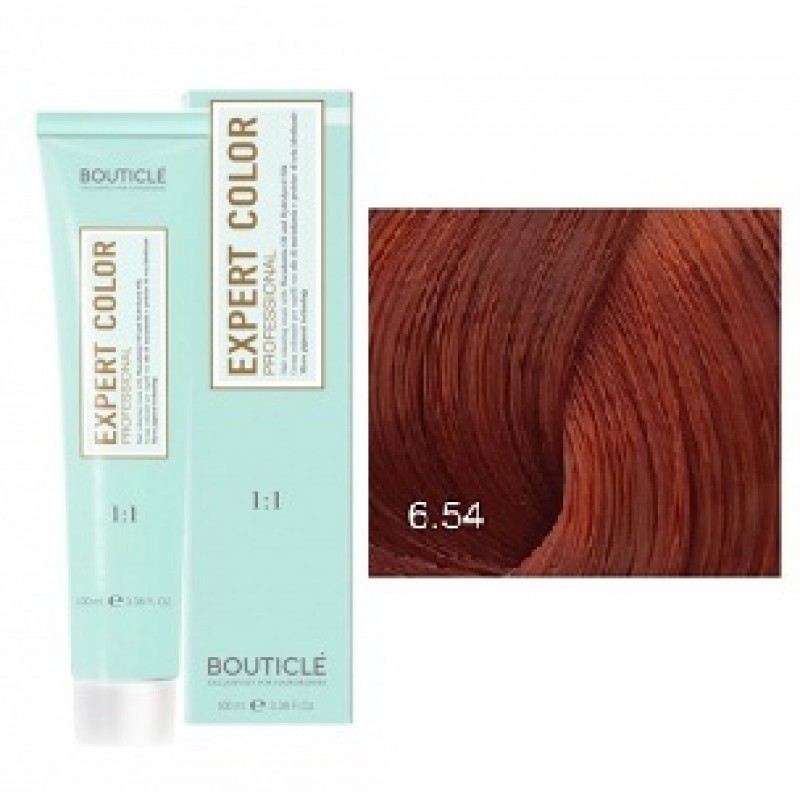 bouticle expert color 6.54 Перманентная крем краска для волос Темно русый красно медный 100 мл BOUTICLE Expert Color 6.54 Перманентная крем-краска для волос Темно-русый красно медный 100 мл — изображение 1