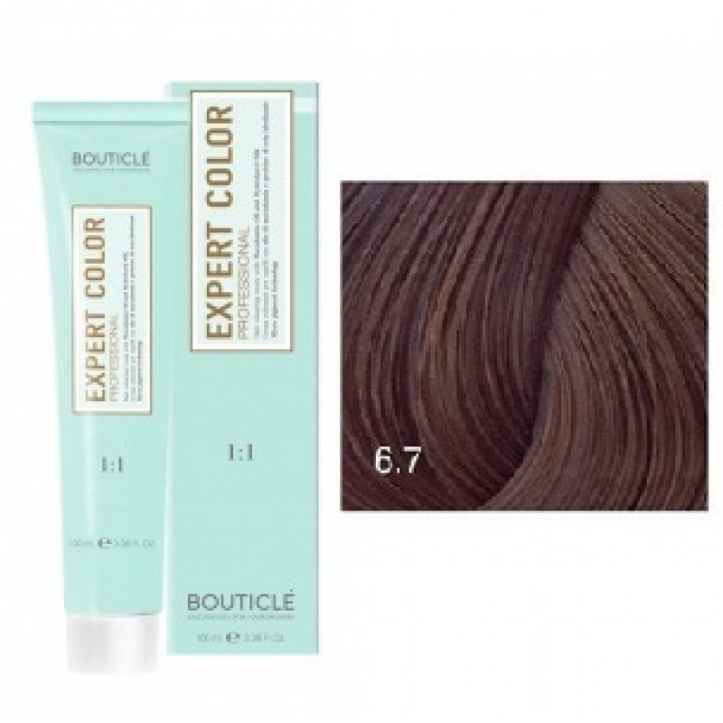 bouticle expert color 6.7 Перманентная крем краска для волос Светлый шоколад 100 мл BOUTICLE Expert Color 6.7 Перманентная крем-краска для волос Светлый шоколад 100 мл — изображение 1