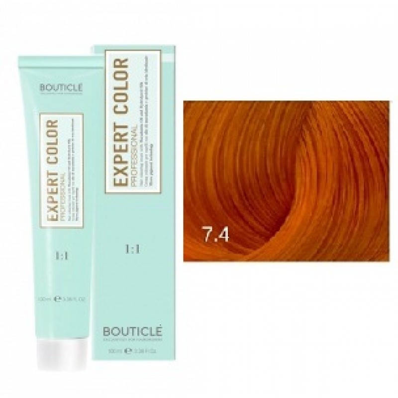 bouticle expert color 7.4 Перманентная крем краска для волос Русый медный 100 мл BOUTICLE Expert Color 7.4 Перманентная крем-краска для волос Русый медный 100 мл — изображение 1