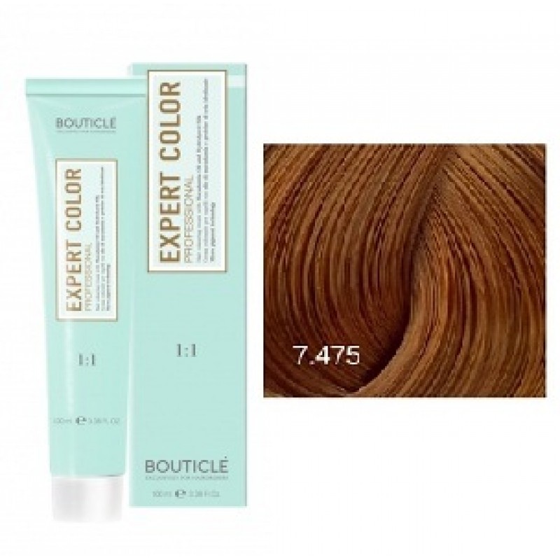 bouticle expert color 7.475 Перманентная крем краска для волос Русый медно махагоновый 100 мл BOUTICLE Expert Color 7.475 Перманентная крем-краска для волос Русый медно махагоновый 100 мл — изображение 1