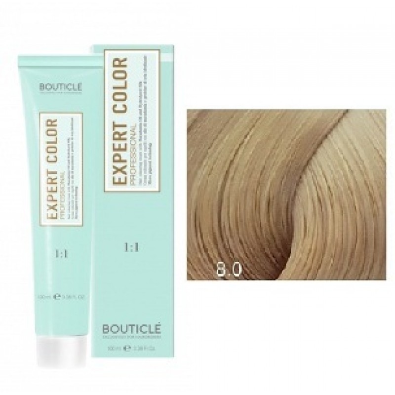 bouticle expert color 8.0 Перманентная крем краска для волос Светло русый 100 мл BOUTICLE Expert Color 8.0 Перманентная крем-краска для волос Светло русый 100 мл — изображение 1
