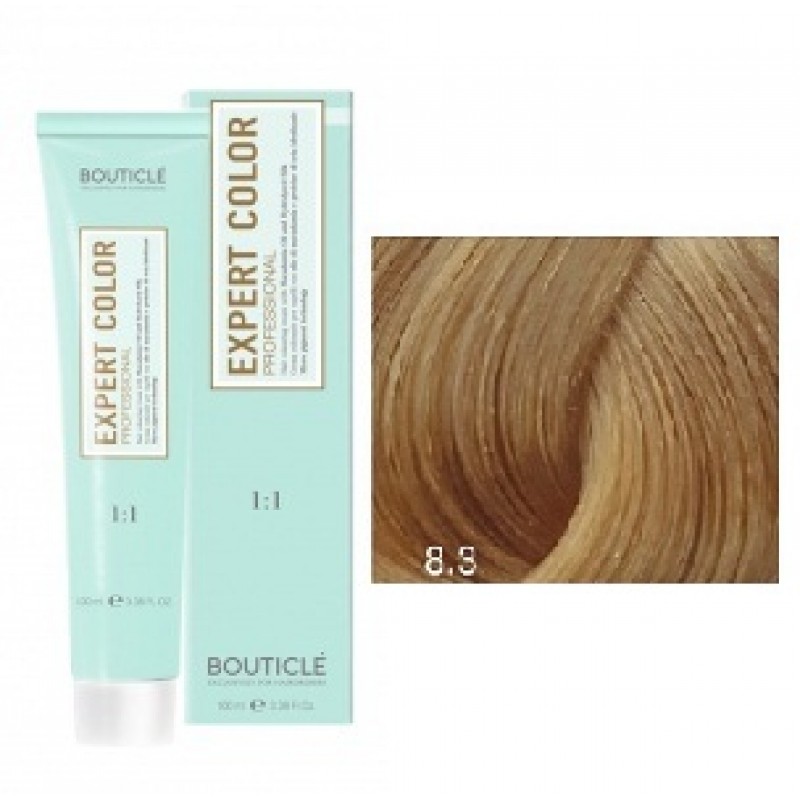 bouticle expert color 8.3 Перманентная крем краска для волос Светло русый золотой 100 мл BOUTICLE Expert Color 8.3 Перманентная крем-краска для волос Светло русый золотой 100 мл — изображение 1