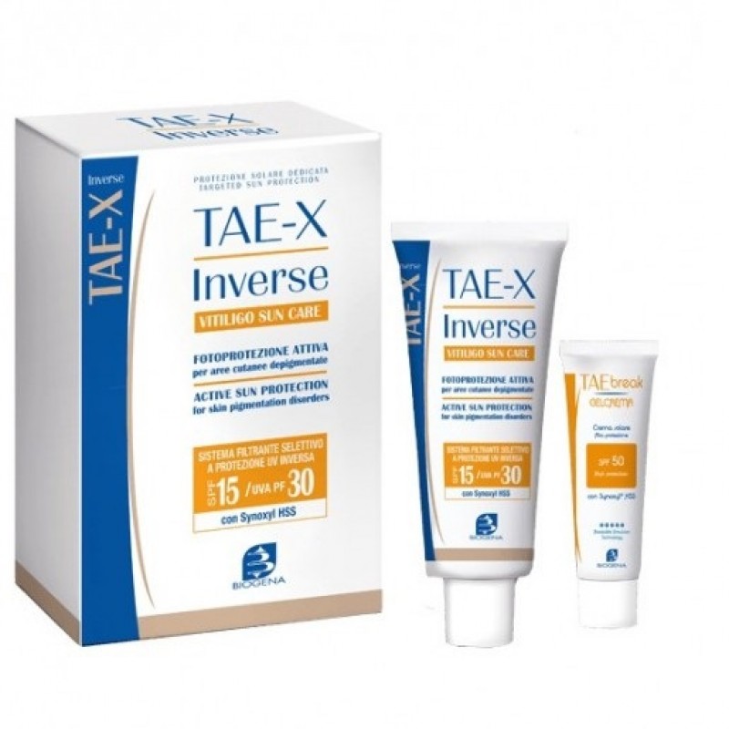 Крем солнцезащитный tae x inverse для кожи с витилиго / tae x inverse vitiligo sun care, 50 мл+10 мл (тестер) biogena Крем солнцезащитный TAE-X INVERSE для кожи с витилиго / TAE-X INVERSE VITILIGO SUN CARE, 50 мл+10 мл (тестер) BIOGENA — изображение 1