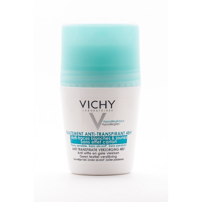 vichy Дезодорант Против белых и желтых пятен 48 часов шариковый 50 мл Vichy Дезодорант Против белых и желтых пятен 48 часов шариковый 50 мл — изображение 1