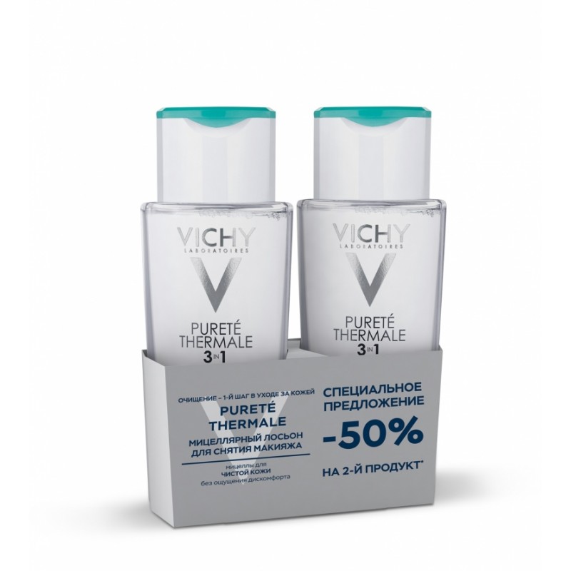 purete thermale Дуопак Мицеллярный лосьон для снятия макияжа purete thermal 200 мл х 2 шт. ( 50% на второй) vichy PURETE THERMALE Дуопак Мицеллярный лосьон для снятия макияжа Purete Thermal 200 мл х 2 шт. (-50% на второй) VICHY — изображение 1