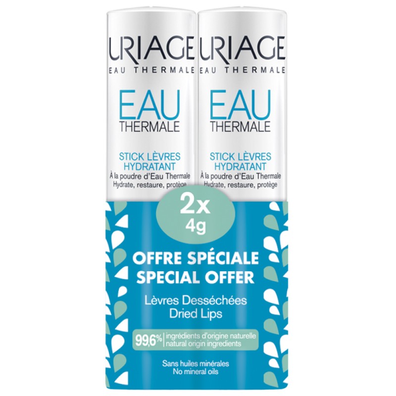 uriage eau thermale Набор Увлажняющий стик для губ 2*4 гр URIAGE Eau Thermale Набор Увлажняющий стик для губ 2*4 гр — изображение 1