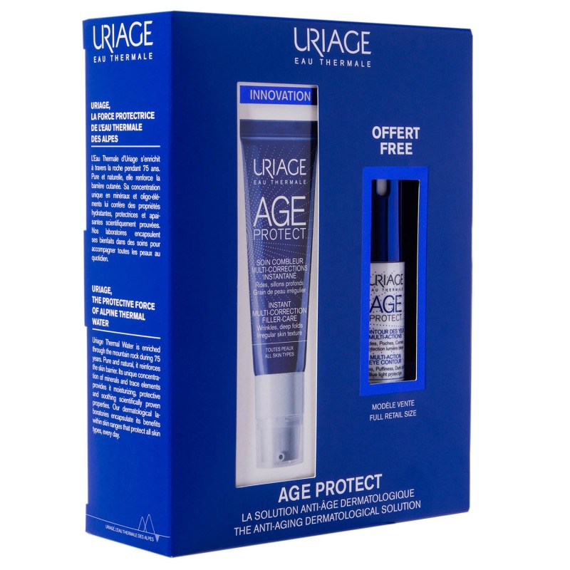 uriage age protect Набор Филлер для заполнения морщин + Многофункциональный крем для контура глаз URIAGE Age Protect Набор Филлер для заполнения морщин + Многофункциональный крем для контура глаз — изображение 1
