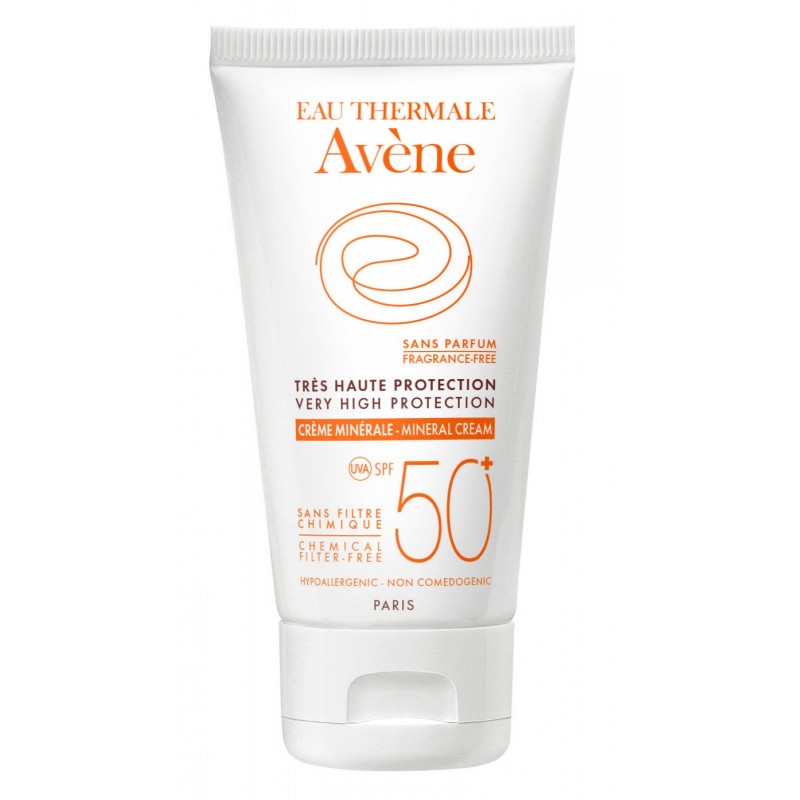 avene Крем солнцезащитный spf 50+ с минеральным экраном 50 мл Avene Крем солнцезащитный SPF 50+ с минеральным экраном 50 мл — изображение 1