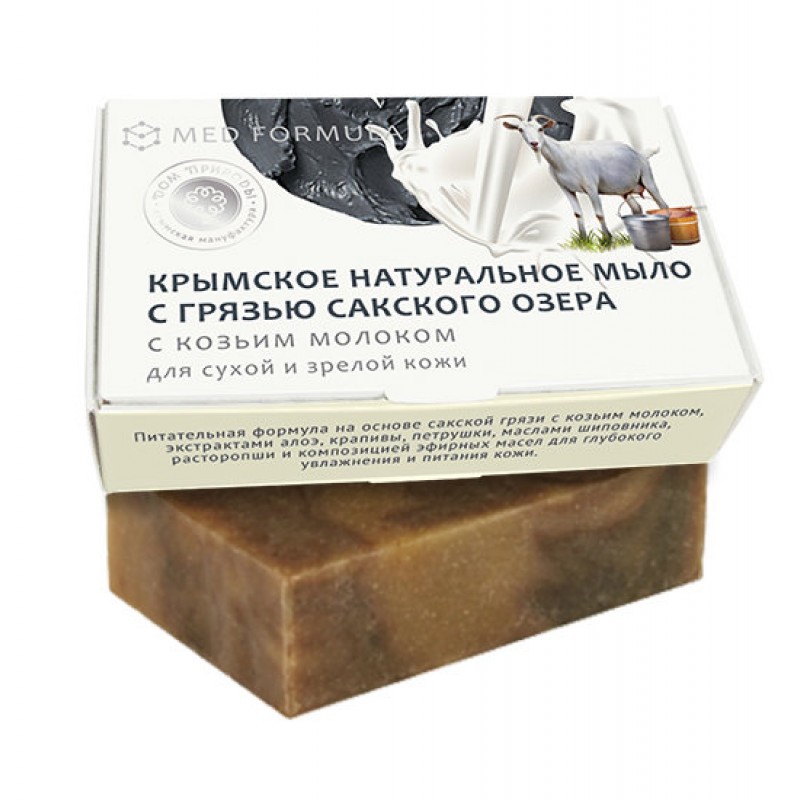 Мыло на основе грязи Сакского озера НА КОЗЬЕМ МОЛОКЕ, 100 г Мыло на основе грязи Сакского озера НА КОЗЬЕМ МОЛОКЕ, 100 г — изображение 1