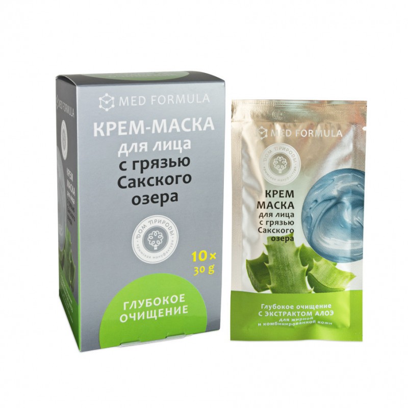 Крем маска ГЛУБОКОЕ ОЧИЩЕНИЕ для жирной и комбинированной кожи с грязью Сакского озера, 30 г*10 Крем-маска ГЛУБОКОЕ ОЧИЩЕНИЕ для жирной и комбинированной кожи с грязью Сакского озера, 30 г*10 — изображение 1
