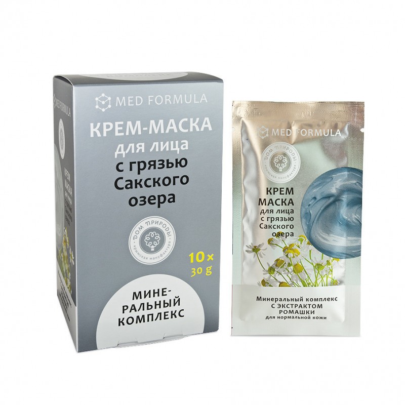 Крем маска МИНЕРАЛЬНЫЙ КОМПЛЕКС для нормальной кожи с грязью Сакского озера, 30 г*10 Крем-маска МИНЕРАЛЬНЫЙ КОМПЛЕКС для нормальной кожи с грязью Сакского озера, 30 г*10 — изображение 1