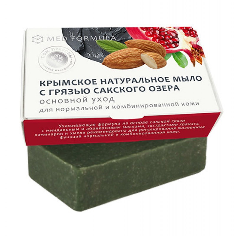 Крымское натуральное мыло на основе грязи Сакского озера ОСНОВНОЙ УХОД, 100 г Крымское натуральное мыло на основе грязи Сакского озера ОСНОВНОЙ УХОД, 100 г — изображение 1