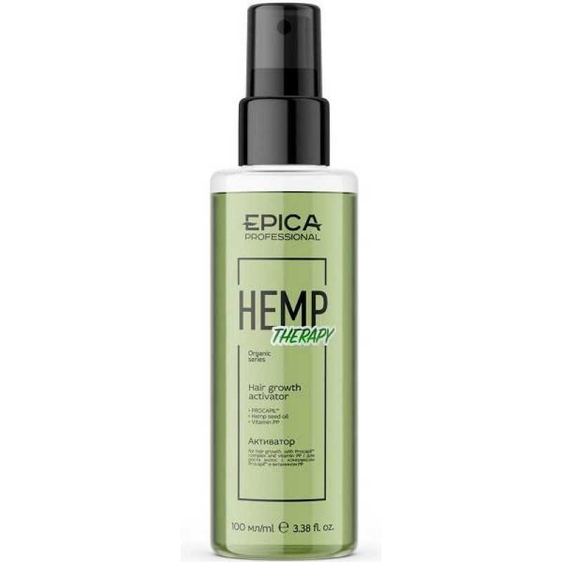 epica «hemp therapy organic», Активатор роста волос с комплектом procapil и витамином pp, 100 мл EPICA «Hemp therapy ORGANIC», Активатор роста волос с комплектом Procapil и витамином PP, 100 мл — изображение 1