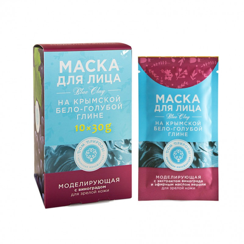 Маска МОДЕЛИРУЮЩАЯ для зрелой кожи на основе Крымской бело голубой глины, 30 г*10 Маска МОДЕЛИРУЮЩАЯ для зрелой кожи на основе Крымской бело-голубой глины, 30 г*10 — изображение 1