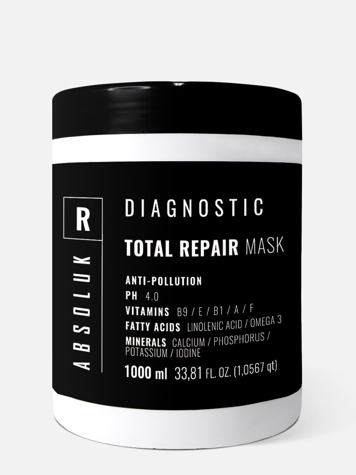 absoluk diagnostic total repair Маска для восстановления волос total repair mask 1000мл ABSOLUK DIAGNOSTIC TOTAL REPAIR Маска для восстановления волос TOTAL REPAIR MASK 1000мл — изображение 1