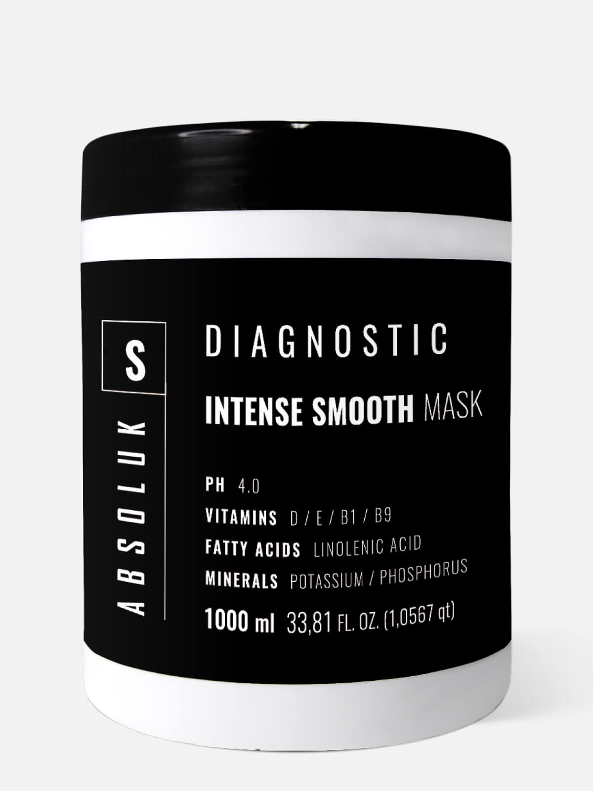 absoluk diagnostic intense smooth Маска дисциплинирующая для непослушных волос intense smooth mask 1000мл ABSOLUK DIAGNOSTIC INTENSE SMOOTH Маска дисциплинирующая для непослушных волос INTENSE SMOOTH MASK 1000мл — изображение 1