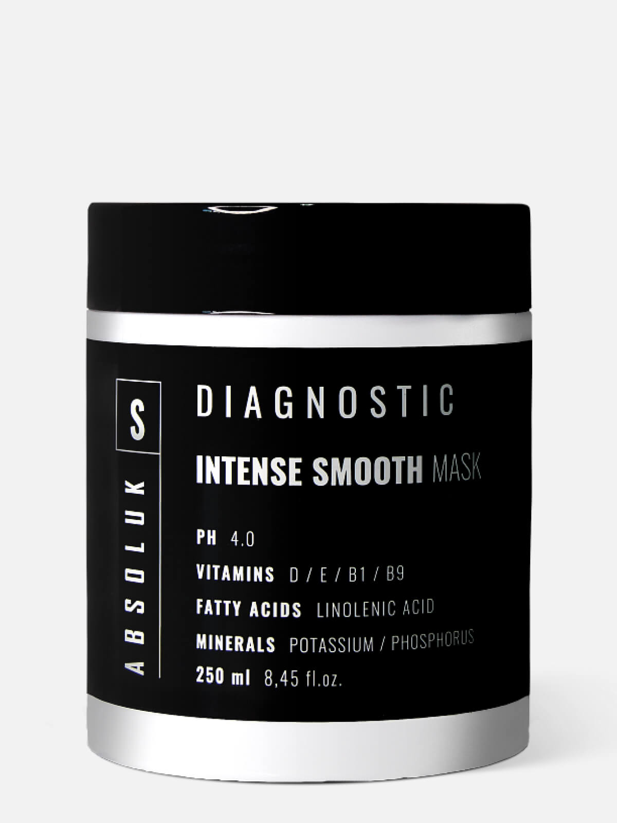 absoluk diagnostic intense smooth Маска дисциплинирующая для непослушных волос intense smooth mask 250мл ABSOLUK DIAGNOSTIC INTENSE SMOOTH Маска дисциплинирующая для непослушных волос INTENSE SMOOTH MASK 250мл — изображение 1
