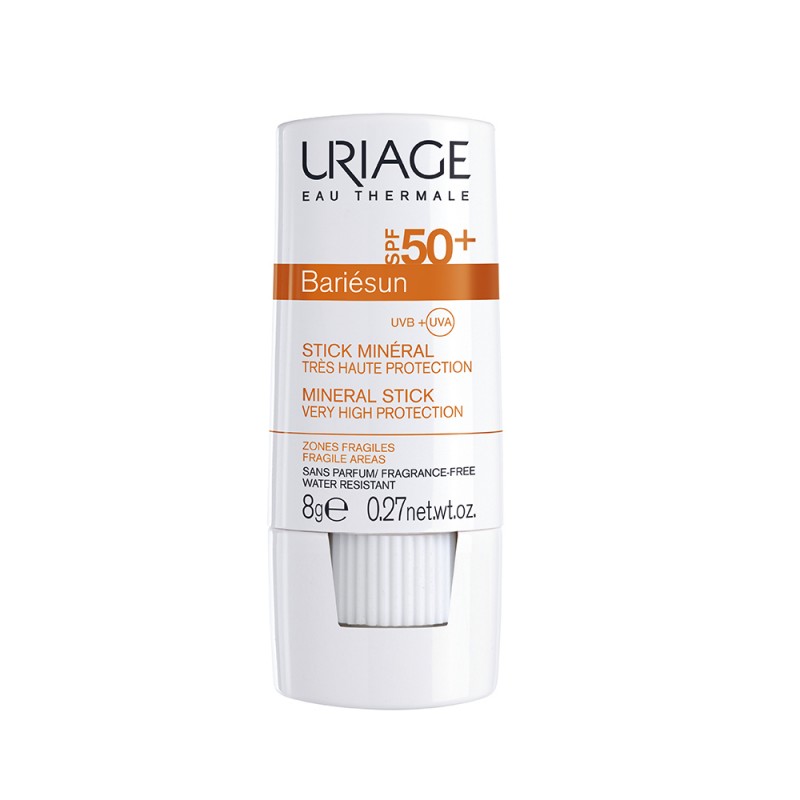 uriage bariesun spf50+ Минеральный стик для уязвимых зон 8 гр URIAGE Bariesun SPF50+ Минеральный стик для уязвимых зон 8 гр — изображение 1