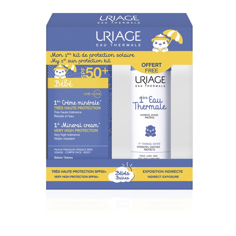uriage bebe НАБОР Первый минеральный крем spf50+ 50 мл + Первая Термальная вода 50 мл URIAGE Bebe НАБОР Первый минеральный крем SPF50+ 50 мл + Первая Термальная вода 50 мл — изображение 1