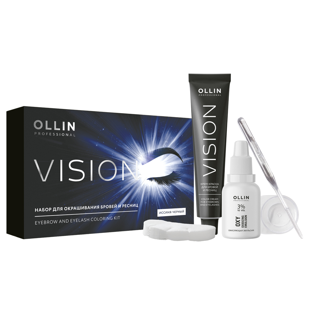 vision Набор для окрашивания бровей и ресниц Иссиня черный ollin 772543 Vision Набор для окрашивания бровей и ресниц Иссиня-черный OLLIN 772543 — изображение 1