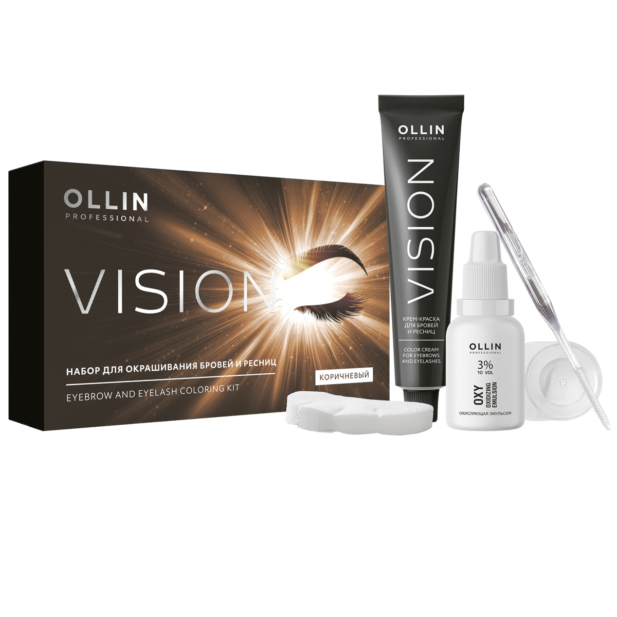 vision Набор для окрашивания бровей и ресниц Коричневый ollin 772512 Vision Набор для окрашивания бровей и ресниц Коричневый OLLIN 772512 — изображение 1