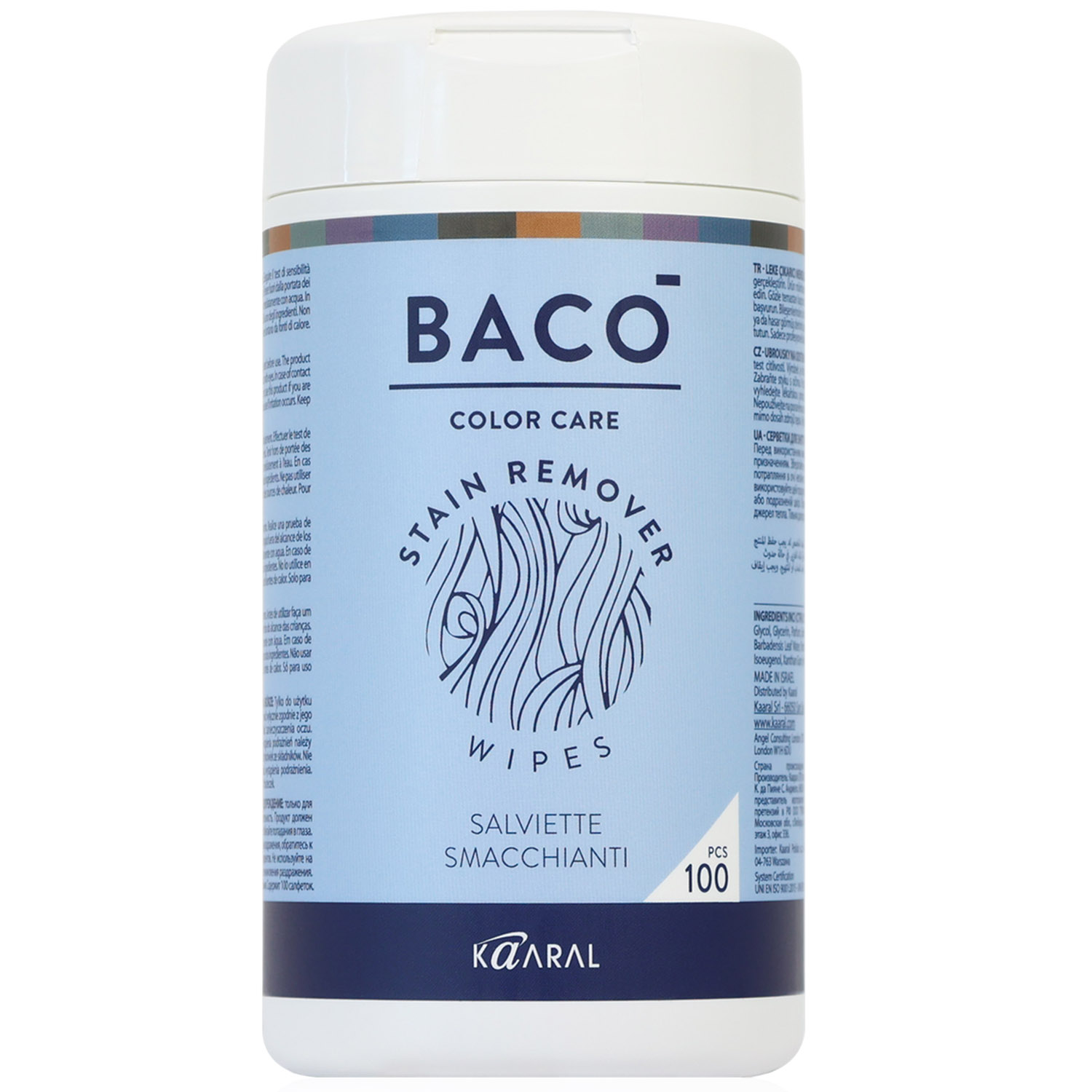 baco stain remover wipes Влажные салфетки для удаления краски с кожи головы 100 шт kaaral BACO Stain Remover Wipes Влажные салфетки для удаления краски с кожи головы 100 шт KAARAL — изображение 1