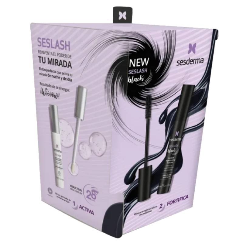 sdr40007813, ПРОМОНАБОР: seslash Сыворотка активатор, 5 мл+ seslash black Тушь для ресниц, 5 мл, sesderma SESDERMA Seslash Набор сыворотка для ресниц и бровей 5 мл + тушь для ресниц 5 мл — изображение 1