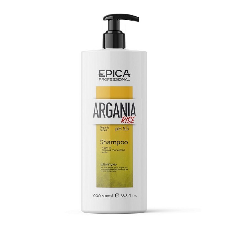 epica argania rise organic Шампунь для придания блеска с маслом арганы, 1000 мл. EPICA Argania Rise ORGANIC Шампунь для придания блеска с маслом арганы, 1000 мл. — изображение 1