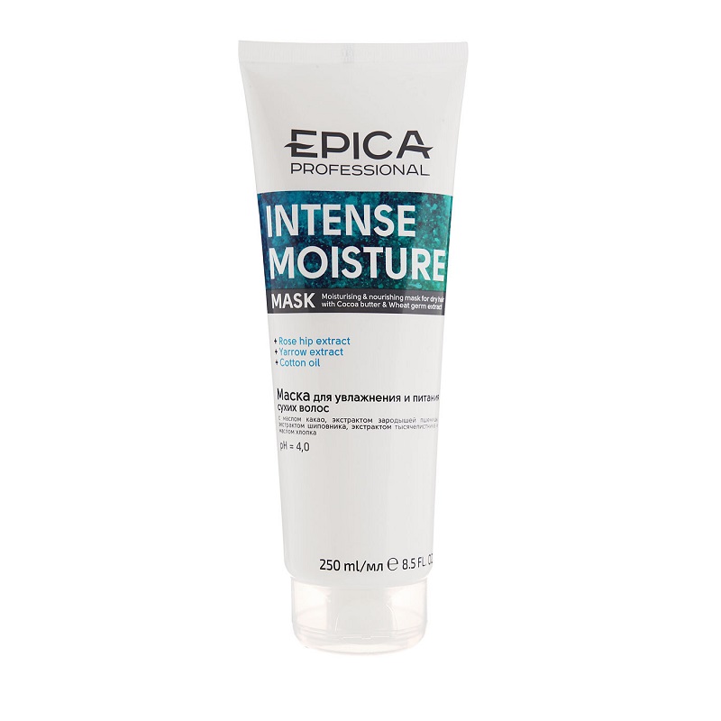 epica intense moisture / Маска для увлажнения и питания сухих волос с маслом какао и экстрактом зародышей пшеницы, 250 мл EPICA Intense Moisture / Маска для увлажнения и питания сухих волос с маслом какао и экстрактом зародышей пшеницы, 250 мл — изображение 1