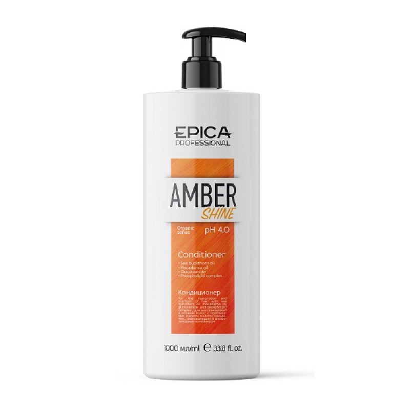epica amber shine organic, Кондиционер для восстановления и питания, 1000 мл EPICA Amber Shine ORGANIC, Кондиционер для восстановления и питания, 1000 мл — изображение 1