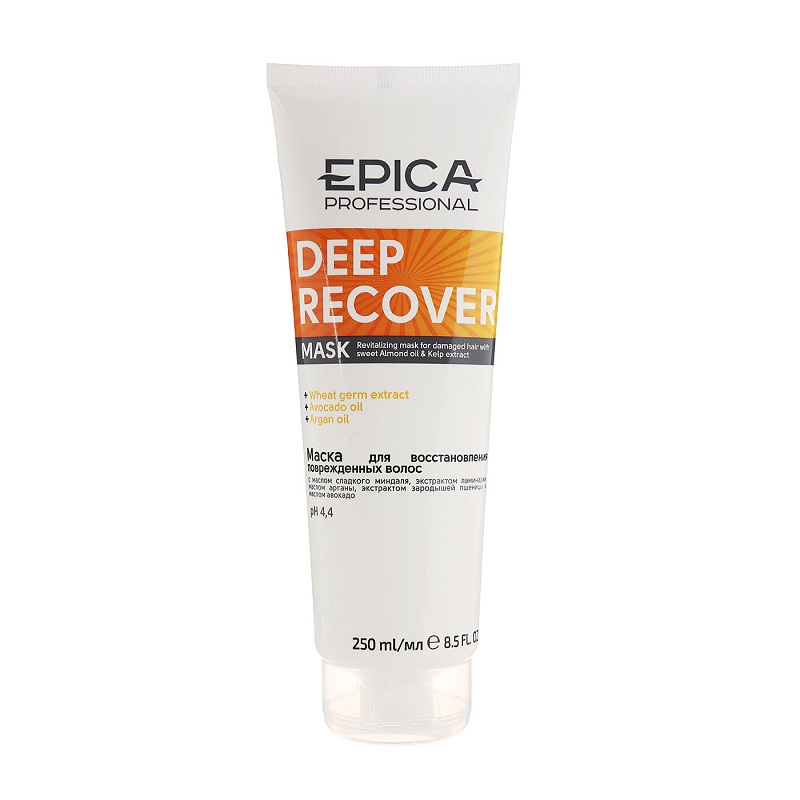 epica deep recover / Маска для восстановления поврежденных волос с маслом сладкого миндаля и экстрактом ламинарии, 250 мл EPICA Deep Recover / Маска для восстановления поврежденных волос с маслом сладкого миндаля и экстрактом ламинарии, 250 мл — изображение 1