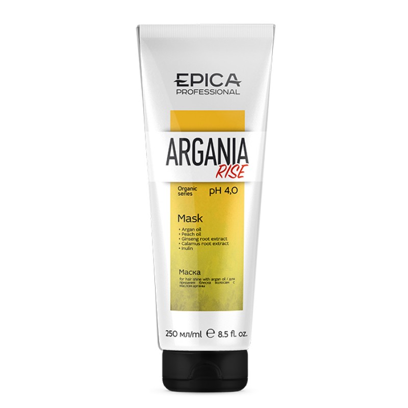 epica argania rise organic Маска для придания блеска с маслом арганы, 250 мл. EPICA Argania Rise ORGANIC Маска для придания блеска с маслом арганы, 250 мл. — изображение 1
