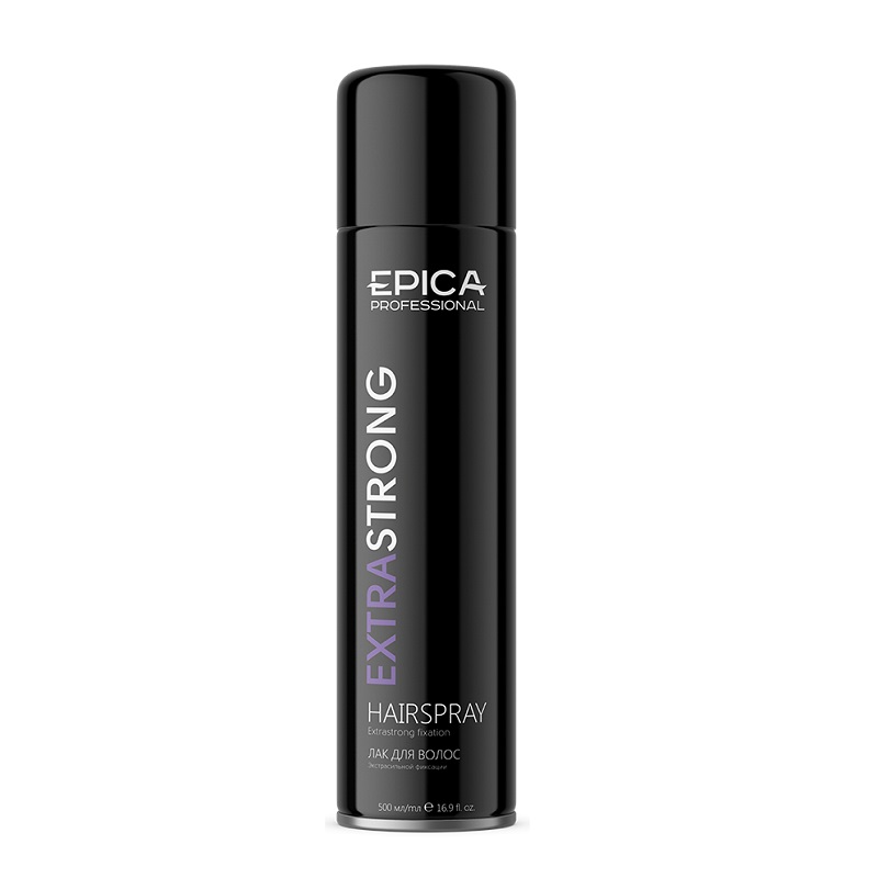 epica Лак для волос экстрасильной фиксации extrastrong, 500 мл EPICA Лак для волос экстрасильной фиксации EXTRASTRONG, 500 мл — изображение 1