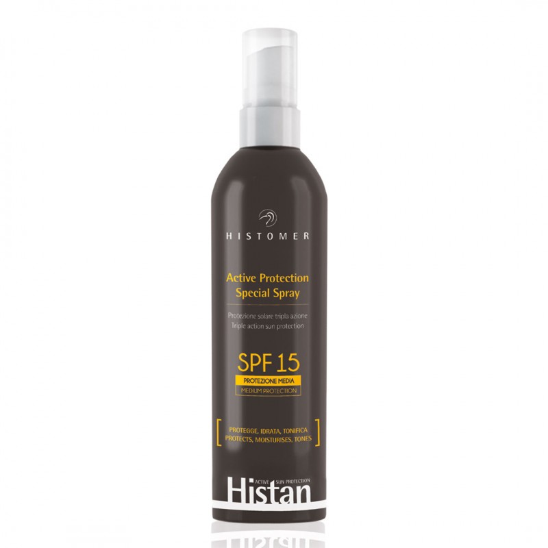 Солнцезащитный спрей для лица и тела spf15 / active protection spray 15, 200 мл histomer Солнцезащитный спрей для лица и тела SPF15 / ACTIVE PROTECTION SPRAY 15, 200 мл HISTOMER — изображение 1